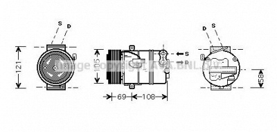 AVA QUALITY COOLING olk445 -  Компрессор, кондиционер